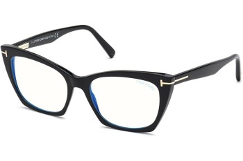 Okulary korekcyjne Tom Ford FT5709-B 001 Kocie oczy Czarne