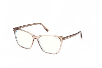 Okulary korekcyjne Tom Ford FT5762-B 045 Kwadratowe Beżowe