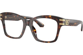 Okulary korekcyjne Dolce & Gabbana DG3419 502 Kwadratowe Havana Okulary korekcyjne Dolce & Gabbana DG3419 502 Kwadratowe Havana