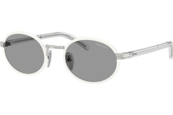 Okulary przeciwsłoneczne Prada PRB56S 23E50Q Owalne Białe