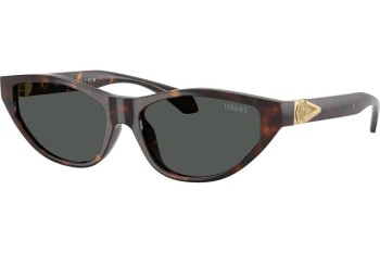 Okulary przeciwsłoneczne Versace VE4491U 108/87 Kocie oczy Havana