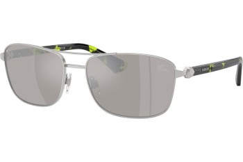 Okulary przeciwsłoneczne Burberry BE3163 10056G Prostokątne Srebrne Okulary przeciwsłoneczne Burberry BE3163 10056G Prostokątne Srebrne