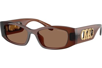 Okulary przeciwsłoneczne Michael Kors Rhodes MK2243U 402173 Prostokątne Brązowe Okulary przeciwsłoneczne Michael Kors Rhodes MK2243U 402173 Prostokątne Brązowe
