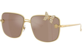 Okulary przeciwsłoneczne Versace VE2282 K0030W Kwadratowe Złote