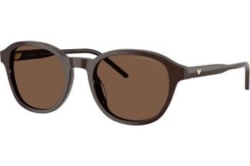 Okulary przeciwsłoneczne Emporio Armani EA4247U 625573 Okrągłe Brązowe