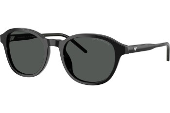 Okulary przeciwsłoneczne Emporio Armani EA4247U 501787 Okrągłe Czarne