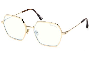 Okulary korekcyjne Tom Ford FT6050-B 030 Kwadratowe Złote