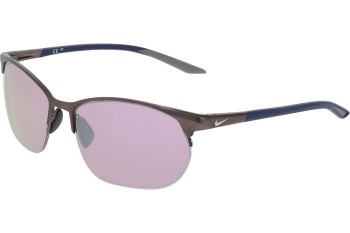 Okulary przeciwsłoneczne Nike IH0912X 021 Prostokątne Szare