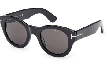 Okulary przeciwsłoneczne Tom Ford Lucinda FT1212 01A Okrągłe Czarne Okulary przeciwsłoneczne Tom Ford Lucinda FT1212 01A Okrągłe Czarne