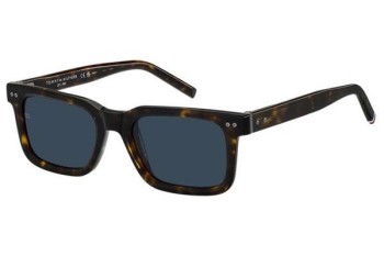 Okulary przeciwsłoneczne Tommy Hilfiger TH85/S 086/KU Prostokątne Havana Okulary przeciwsłoneczne Tommy Hilfiger TH85/S 086/KU Prostokątne Havana