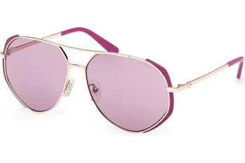 Okulary przeciwsłoneczne Guess GU00219 82Y Pilotki (Aviator) Fioletowe
