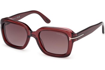 Okulary przeciwsłoneczne Tom Ford Natalia 02 FT1283 69T Kwadratowe Czerwone