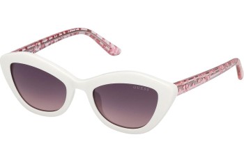 Okulary przeciwsłoneczne Guess GU00229 21B Kocie oczy Białe