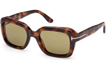 Okulary przeciwsłoneczne Tom Ford Natalia 02 FT1283 53N Kwadratowe Havana