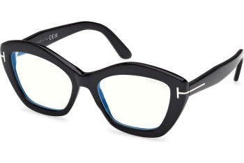 Okulary korekcyjne Tom Ford FT6044-B 001 Kocie oczy Czarne