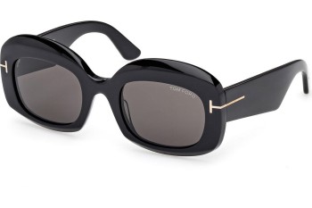 Okulary przeciwsłoneczne Tom Ford Carmen 02 FT1219 01A Prostokątne Czarne