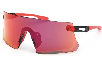 Okulary przeciwsłoneczne Adidas Sport Dunamis S SP0113 02L Pojedyncze | Shield Czarne Okulary przeciwsłoneczne Adidas Sport Dunamis S SP0113 02L Pojedyncze | Shield Czarne