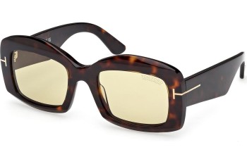 Okulary przeciwsłoneczne Tom Ford Venetia FT1218 52E Prostokątne Havana
