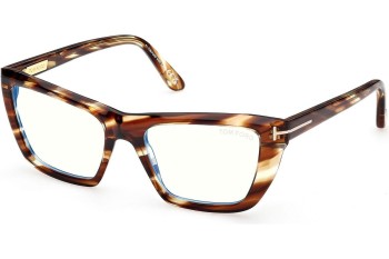 Okulary korekcyjne Tom Ford FT6047-B 055 Kocie oczy Havana