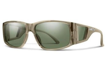 Okulary przeciwsłoneczne Smith MONROEPEAK 63M/L7 Polarized Prostokątne Zielone