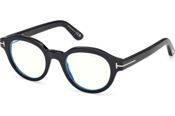 Okulary korekcyjne Tom Ford FT6037-B 001 Okrągłe Czarne