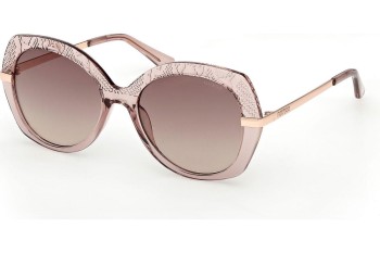 Okulary przeciwsłoneczne Guess GU00215 57F Kocie oczy Brązowe