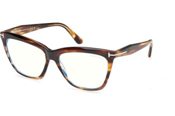 Okulary korekcyjne Tom Ford FT6064-B 055 Kocie oczy Havana