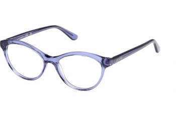 Okulary korekcyjne Guess GU50273 090 Kocie oczy Niebieskie