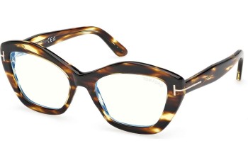 Okulary korekcyjne Tom Ford FT6044-B 055 Kocie oczy Havana