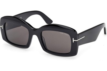 Okulary przeciwsłoneczne Tom Ford Venetia FT1218 01A Prostokątne Czarne
