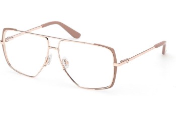 Okulary korekcyjne Guess GU50248 058 Kocie oczy Brązowe