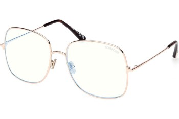 Glasses Tom Ford FT6048-B 028 Kwadratowe Złote Glasses Tom Ford FT6048-B 028 Kwadratowe Złote
