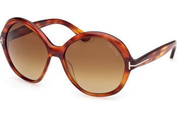 Okulary przeciwsłoneczne Tom Ford Annabelle 02 FT1282 54F Okrągłe Havana