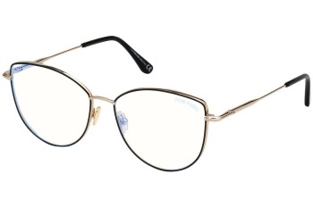 Brillen Tom Ford FT5667-B 005 Cat Eye Zwart