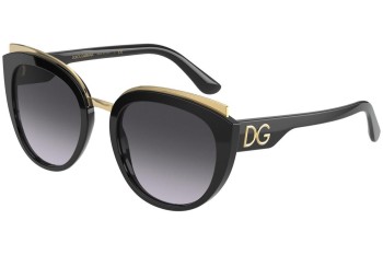 Okulary przeciwsłoneczne Dolce & Gabbana DG4383 501/8G Kocie oczy Czarne