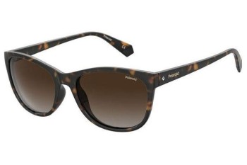 Okulary przeciwsłoneczne Polaroid PLD4099/S 086/LA Polarized Prostokątne Havana