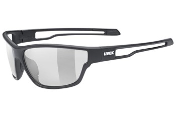 Okulary przeciwsłoneczne uvex sportstyle 806 v Black Mat S1-S3 Prostokątne Czarne