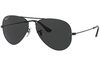 Okulary przeciwsłoneczne Ray-Ban Aviator RB3025 002/48 Polarized Pilotki (Aviator) Czarne