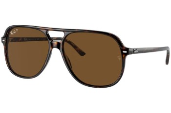 Okulary przeciwsłoneczne Ray-Ban Bill RB2198 902/57 Polarized Kwadratowe Havana