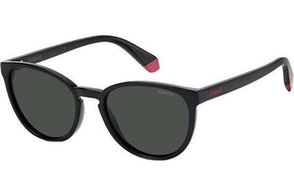 Okulary przeciwsłoneczne Polaroid Junior PLD8047/S 807/M9 Polarized Kocie oczy Czarne