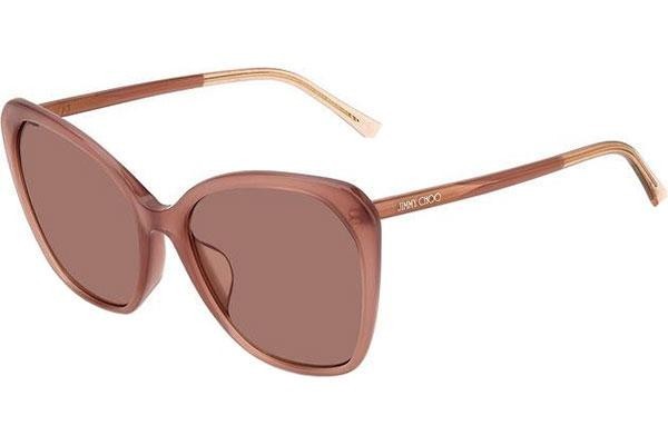 Okulary przeciwsłoneczne Jimmy Choo ELE/F/S FWM/4S Kocie oczy Różowe