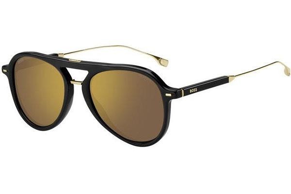 Okulary przeciwsłoneczne BOSS BOSS1356/S 807/YL Pilotki (Aviator) Czarne