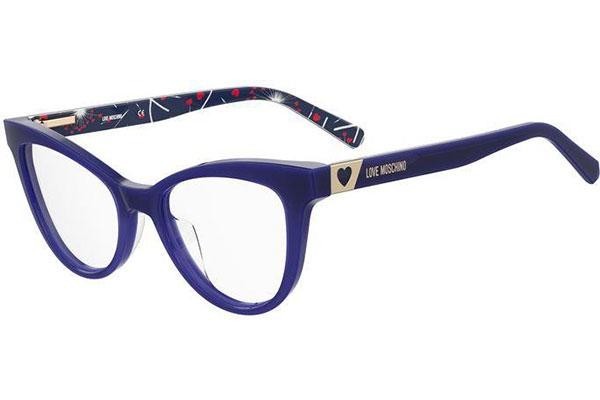 Okulary korekcyjne Love Moschino MOL576 PJP Kocie oczy Niebieskie