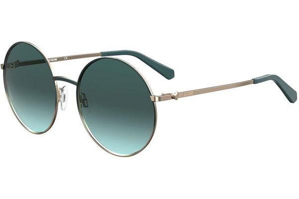 Okulary przeciwsłoneczne Love Moschino MOL037/S ZI9/EQ Okrągłe Zielone