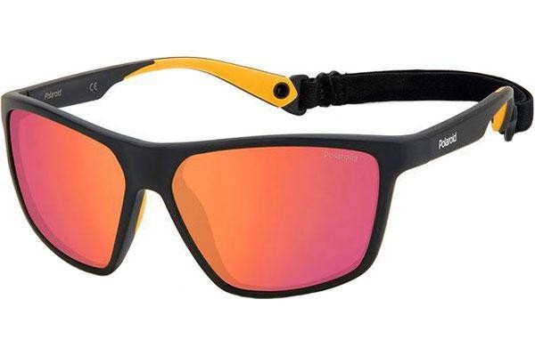 Okulary przeciwsłoneczne Polaroid PLD7040/S 71C/OZ Polarized Prostokątne Czarne