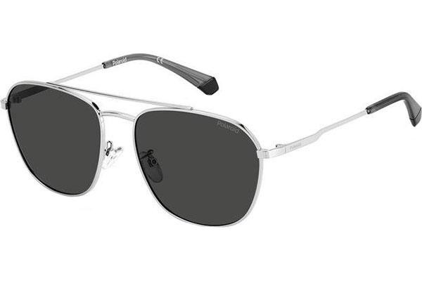 Okulary przeciwsłoneczne Polaroid PLD4127/G/S 010/M9 Polarized Pilotki (Aviator) Srebrne