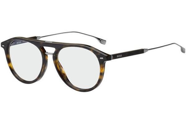 Okulary korekcyjne BOSS BOSS1358/BB 086/G6 blue-light [non-prescription] Pilotki (Aviator) Havana