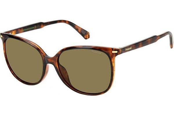 Okulary przeciwsłoneczne Polaroid PLD4125/G/S 086/SP Polarized Kwadratowe Havana