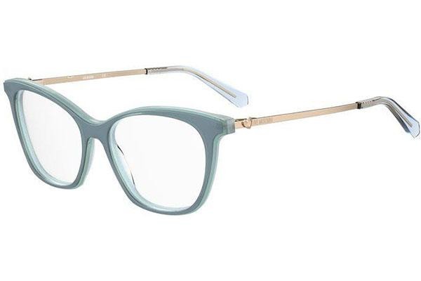 Okulary korekcyjne Love Moschino MOL579 MVU Kocie oczy Niebieskie