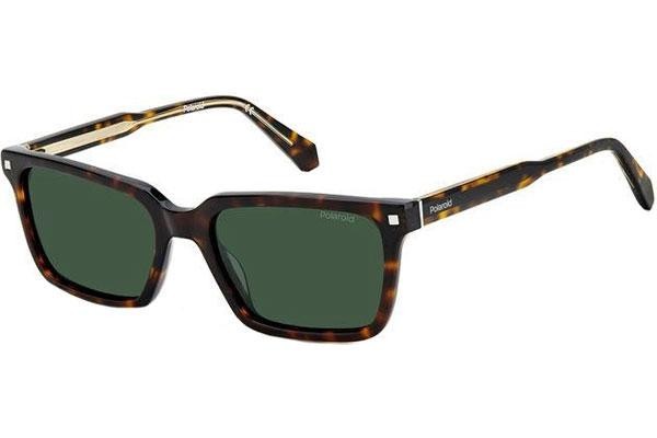 Okulary przeciwsłoneczne Polaroid PLD4116/S/X 086/UC Polarized Prostokątne Havana